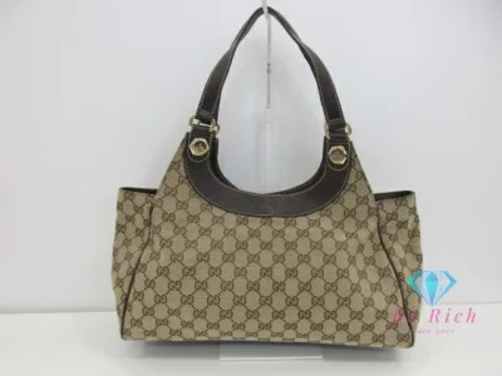 Gucci Handbag GG Canvas Beige Brown Tote Bag